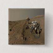 Mars Neugier Roter Marsch Landschaft Button (Vorderseite)