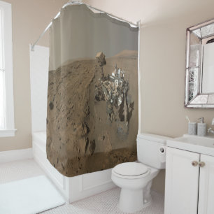 Mars Neugier Roter Marsch Landschaft Duschvorhang