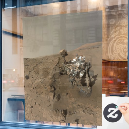 Mars Neugier Roter Marsch Landschaft Fensteraufkleber (Café-Fenster)