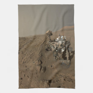 Mars Neugier Roter Marsch Landschaft Geschirrtuch