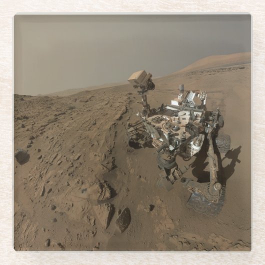 Mars Neugier Roter Marsch Landschaft Glasuntersetzer (Vorderseite)