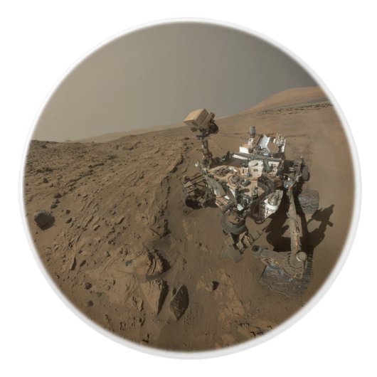 Mars Neugier Roter Marsch Landschaft Keramikknauf (Vorderseite)