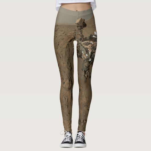 Mars Neugier Roter Marsch Landschaft Leggings (Vorderseite)