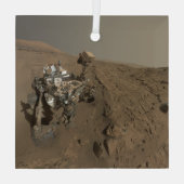 Mars Neugier Roter Marsch Landschaft Ornament Aus Glas (Rückseite)