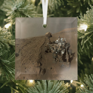 Mars Neugier Roter Marsch Landschaft Ornament Aus Glas
