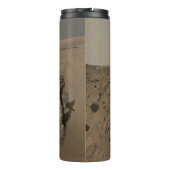 Mars Neugier Roter Marsch Landschaft Thermosbecher (Rückseite)