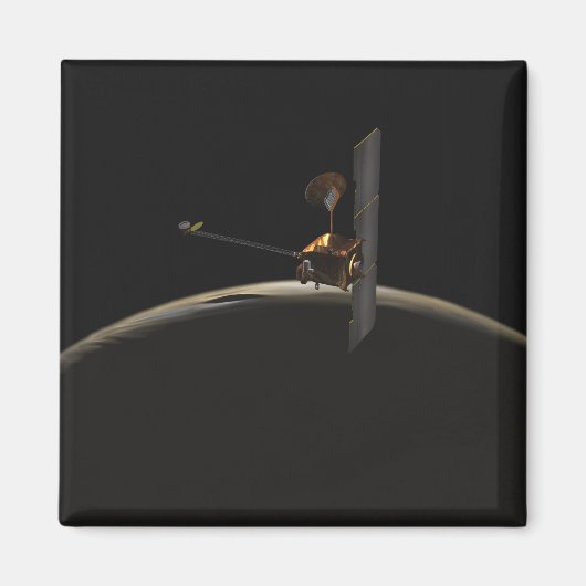 Mars Odyssey Raumsonde über Marmorsonnenaufgang Magnet (Vorne)