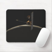 Mars Odyssey Raumsonde über Marmorsonnenaufgang Mousepad (Mit Mouse)