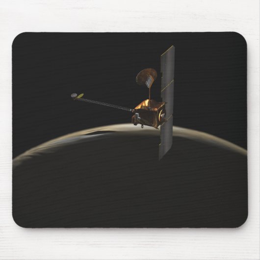 Mars Odyssey Raumsonde über Marmorsonnenaufgang Mousepad (Vorne)