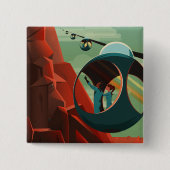 Mars Olympus Mons Höchstes Vulkansolarsystem Button (Vorderseite)