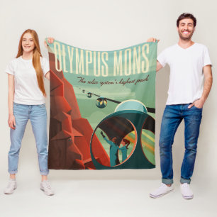 Mars Olympus Mons Höchstes Vulkansolarsystem Fleecedecke