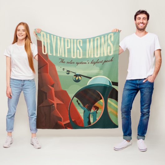 Mars Olympus Mons Höchstes Vulkansolarsystem Fleecedecke (Beispiel)