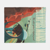 Mars Olympus Mons Höchstes Vulkansolarsystem Fleecedecke (Vorderseite (Horizontal))