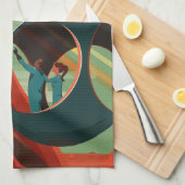 Mars Olympus Mons Höchstes Vulkansolarsystem Geschirrtuch (Viertel Falte)