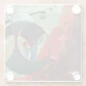 Mars Olympus Mons Höchstes Vulkansolarsystem Glasuntersetzer (Rückseite)