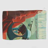 Mars Olympus Mons Höchstes Vulkansolarsystem Golfhandtuch (Horizontal)