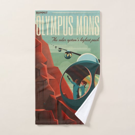 Mars Olympus Mons Höchstes Vulkansolarsystem Handtuch (Handtuch)