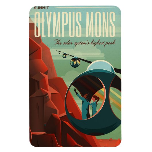 Mars Olympus Mons Höchstes Vulkansolarsystem Magnet (Vertikal)