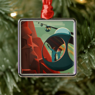 Mars Olympus Mons Höchstes Vulkansolarsystem Ornament Aus Metall