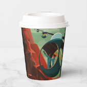 Mars Olympus Mons Höchstes Vulkansolarsystem Pappbecher (Rückseite)