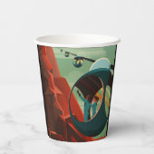 Mars Olympus Mons Höchstes Vulkansolarsystem Pappbecher (Rückseite)