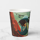 Mars Olympus Mons Höchstes Vulkansolarsystem Pappbecher (Vorderseite)