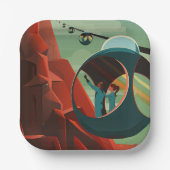 Mars Olympus Mons Höchstes Vulkansolarsystem Pappteller (Vorderseite)