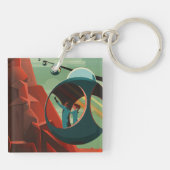 Mars Olympus Mons Höchstes Vulkansolarsystem Schlüsselanhänger (Rückseite)