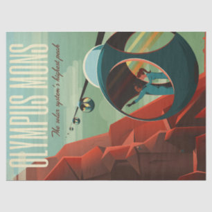 Mars Olympus Mons Höchstes Vulkansolarsystem Seidenpapier