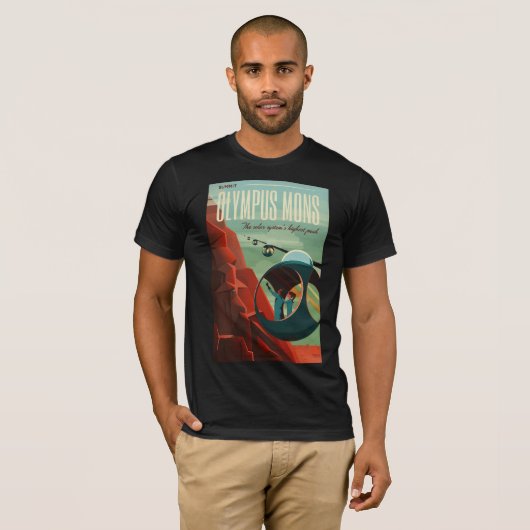 Mars Olympus Mons Höchstes Vulkansolarsystem T-Shirt (Vorne ganz)