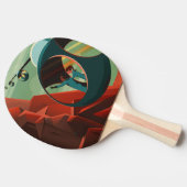 Mars Olympus Mons Höchstes Vulkansolarsystem Tischtennis Schläger (Seitenansicht)