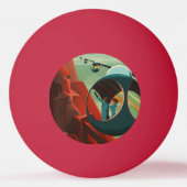 Mars Olympus Mons Höchstes Vulkansolarsystem Tischtennisball (Rückseite)
