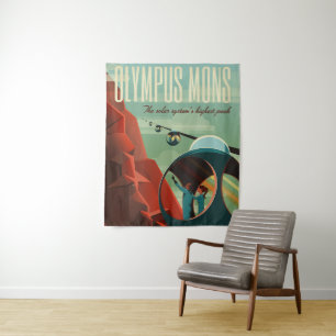 Mars Olympus Mons Höchstes Vulkansolarsystem Wandteppich