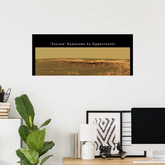 Mars "Payson" Panorama von Opportunity Poster (Heimbüro)