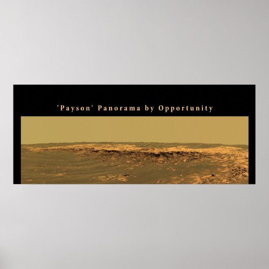 Mars "Payson" Panorama von Opportunity Poster (Vorne)