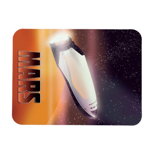 Mars-Plakat Magnet (Horizontal)
