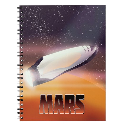 Mars-Plakat Notizblock (Vorderseite)