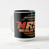 Mars Planet Aeolis Mon Mount scharfes Logo Zweifarbige Tasse (Vorderseite Links)