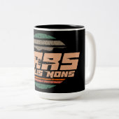 Mars Planet Aeolis Mon Mount scharfes Logo Zweifarbige Tasse (VorderseiteRechts)