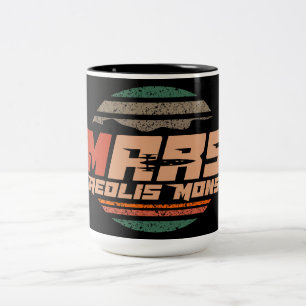 Mars Planet Aeolis Mon Mount scharfes Logo Zweifarbige Tasse