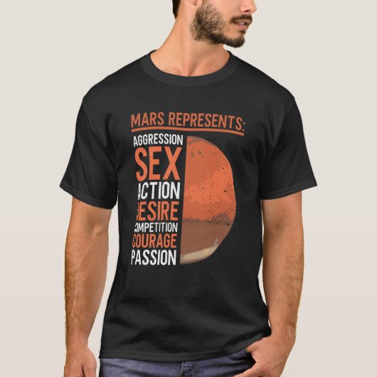Mars Planet Astrology Mars Spirituality T-Shirt (Vorderseite)