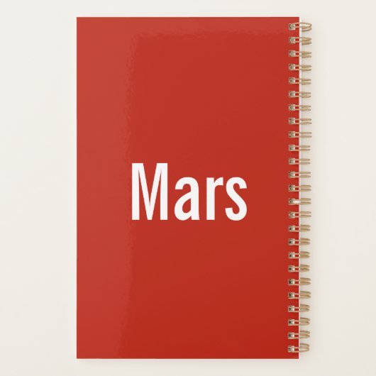 Mars Planner  Planer (Rückseite)