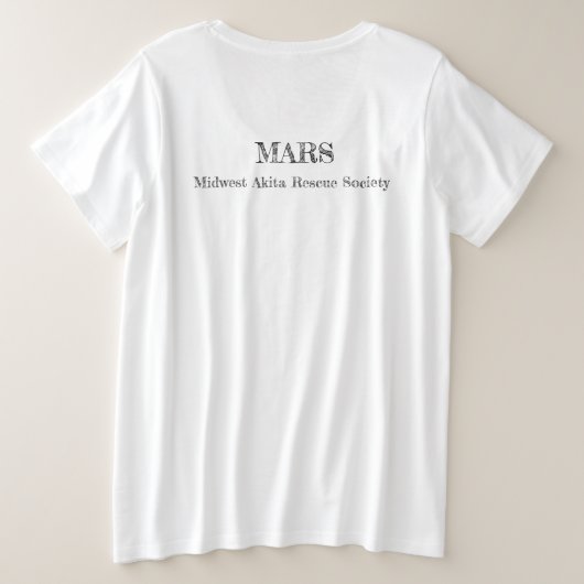MARS plus Größen-glücklichen T - Shirt (Design Rückseite)
