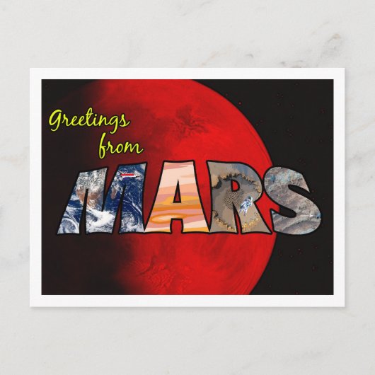 MARS POSTCARD POSTKARTE (Vorderseite)