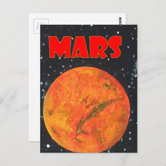 Mars Postkarte (Vorne/Hinten)