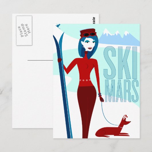 Mars Postkarte (Vorne/Hinten)