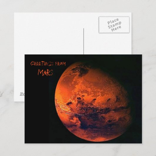 Mars Postkarte (Vorne/Hinten)