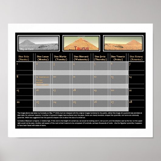 Mars Pyramide Poster (Vorne)