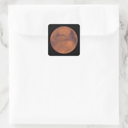 Mars Quadratischer Aufkleber (Tasche)