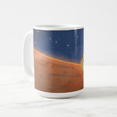 Mars Raumsonde mit atmosphärischem Eintritt Kaffeetasse (Vorderseite Links)